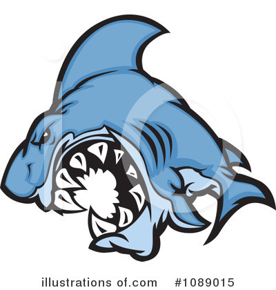 Royalty-Free (RF) Shark Clipart Illustration by Chromaco - Stock Sample #1089015