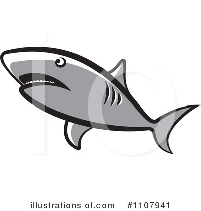 Royalty-Free (RF) Shark Clipart Illustration by Lal Perera - Stock Sample #1107941