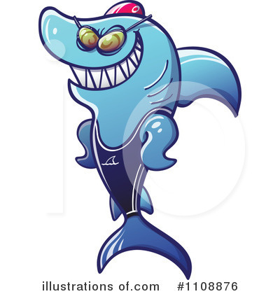 Royalty-Free (RF) Shark Clipart Illustration by Zooco - Stock Sample #1108876