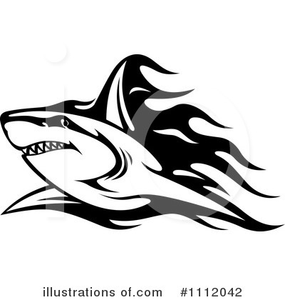 Royalty-Free (RF) Shark Clipart Illustration by Vector Tradition SM - Stock Sample #1112042