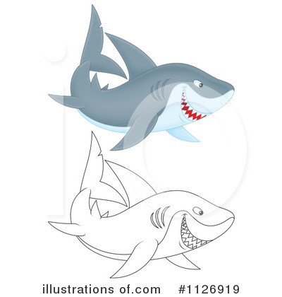 Royalty-Free (RF) Shark Clipart Illustration by Alex Bannykh - Stock Sample #1126919