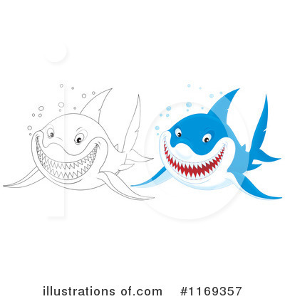 Royalty-Free (RF) Shark Clipart Illustration by Alex Bannykh - Stock Sample #1169357