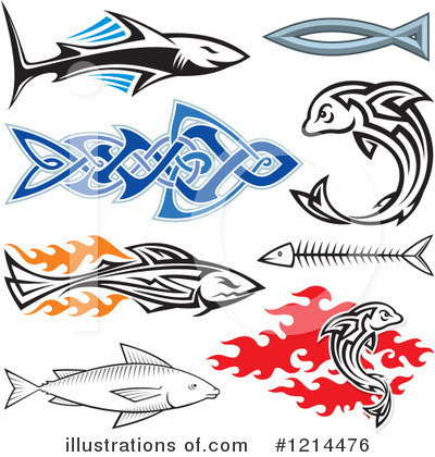 Royalty-Free (RF) Shark Clipart Illustration by Any Vector - Stock Sample #1214476