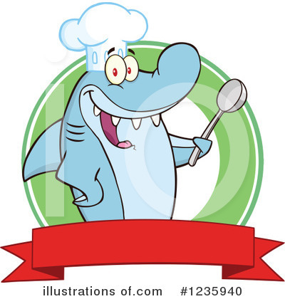 Royalty-Free (RF) Shark Clipart Illustration by Hit Toon - Stock Sample #1235940