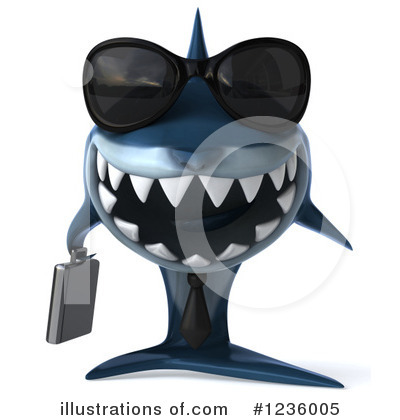 Shark Businessman Clipart #1236005 by Julos