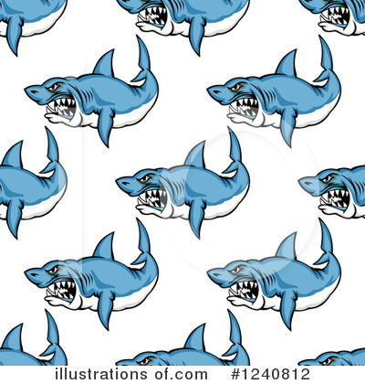 Royalty-Free (RF) Shark Clipart Illustration by Vector Tradition SM - Stock Sample #1240812