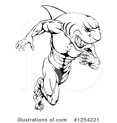 Shark Clipart #1254221 by AtStockIllustration
