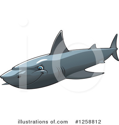 Royalty-Free (RF) Shark Clipart Illustration by Vector Tradition SM - Stock Sample #1258812