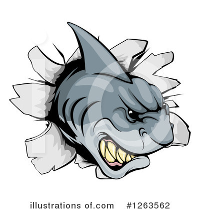 Royalty-Free (RF) Shark Clipart Illustration by AtStockIllustration - Stock Sample #1263562