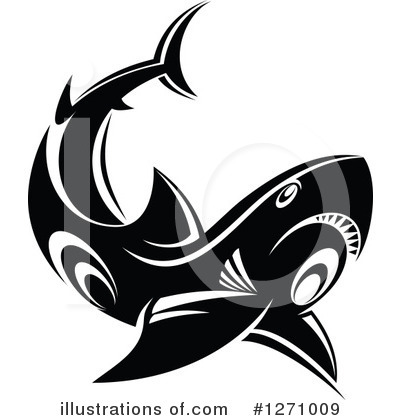 Royalty-Free (RF) Shark Clipart Illustration by Vector Tradition SM - Stock Sample #1271009