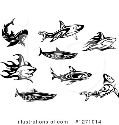 Royalty-Free (RF) Shark Clipart Illustration by Vector Tradition SM - Stock Sample #1271014