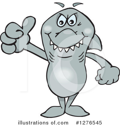 Royalty-Free (RF) Shark Clipart Illustration by Dennis Holmes Designs - Stock Sample #1276545