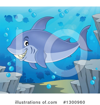 Royalty-Free (RF) Shark Clipart Illustration by visekart - Stock Sample #1300960