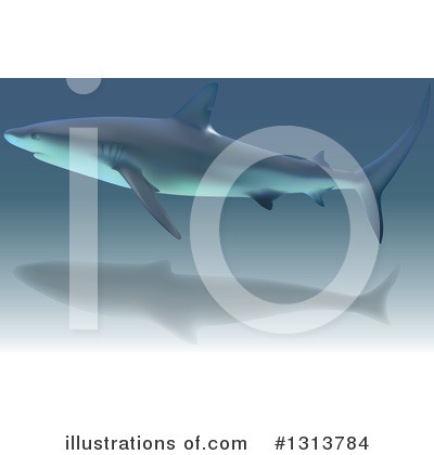 Royalty-Free (RF) Shark Clipart Illustration by dero - Stock Sample #1313784