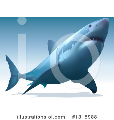 Royalty-Free (RF) Shark Clipart Illustration by dero - Stock Sample #1315988