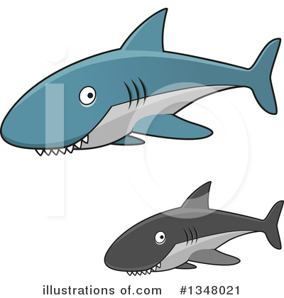 Royalty-Free (RF) Shark Clipart Illustration by Vector Tradition SM - Stock Sample #1348021