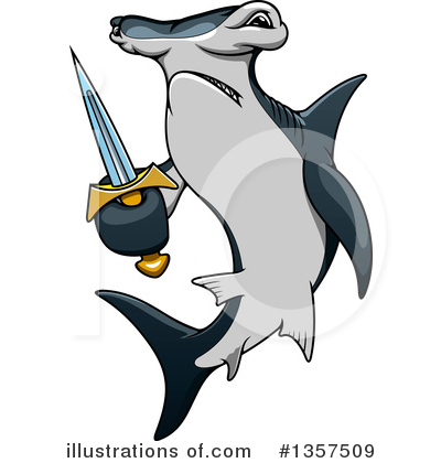 Hammerhead Shark Clipart #1357509 by Vector Tradition SM
