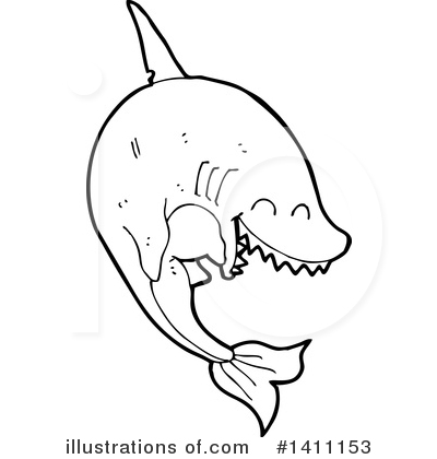 Royalty-Free (RF) Shark Clipart Illustration by lineartestpilot - Stock Sample #1411153