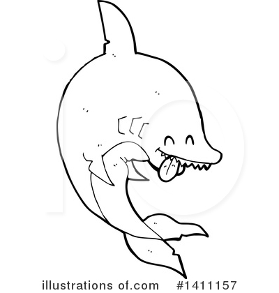 Royalty-Free (RF) Shark Clipart Illustration by lineartestpilot - Stock Sample #1411157