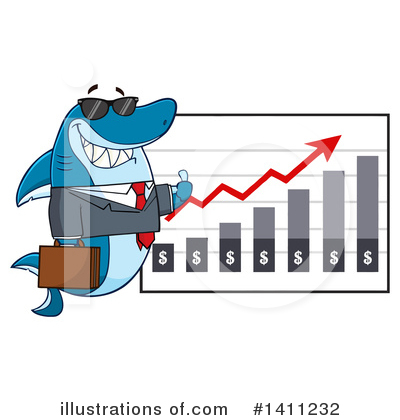 Shark Businessman Clipart #1411232 by Hit Toon