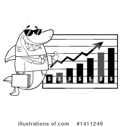 Shark Businessman Clipart #1411249 by Hit Toon