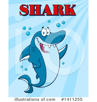 Royalty-Free (RF) Shark Clipart Illustration by Hit Toon - Stock Sample #1411255