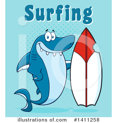 Royalty-Free (RF) Shark Clipart Illustration by Hit Toon - Stock Sample #1411258