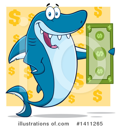 Royalty-Free (RF) Shark Clipart Illustration by Hit Toon - Stock Sample #1411265