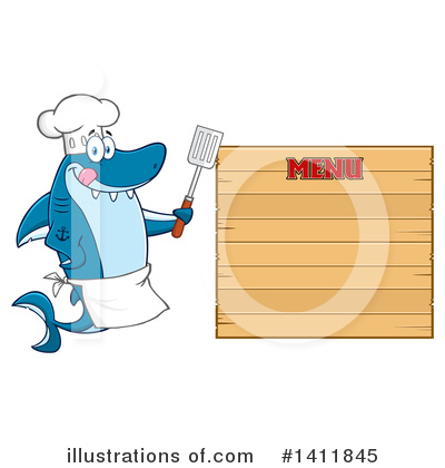 Royalty-Free (RF) Shark Clipart Illustration by Hit Toon - Stock Sample #1411845