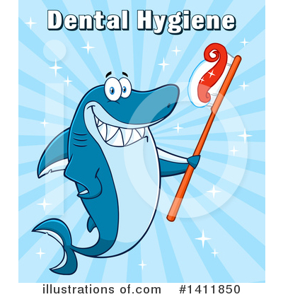 Royalty-Free (RF) Shark Clipart Illustration by Hit Toon - Stock Sample #1411850