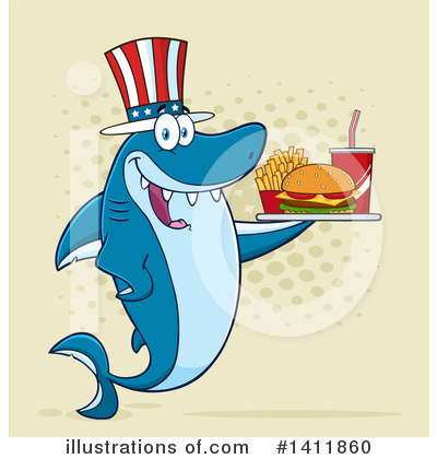 Royalty-Free (RF) Shark Clipart Illustration by Hit Toon - Stock Sample #1411860