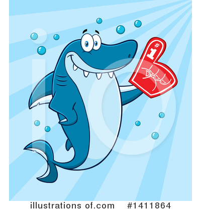 Royalty-Free (RF) Shark Clipart Illustration by Hit Toon - Stock Sample #1411864