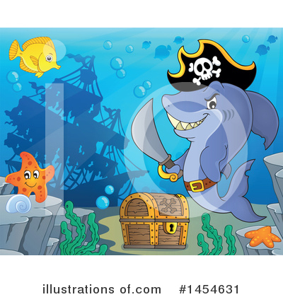 Royalty-Free (RF) Shark Clipart Illustration by visekart - Stock Sample #1454631