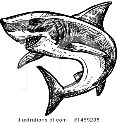 Royalty-Free (RF) Shark Clipart Illustration by Vector Tradition SM - Stock Sample #1459236