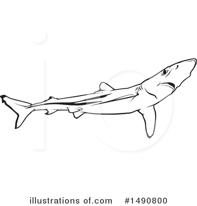 Royalty-Free (RF) Shark Clipart Illustration by dero - Stock Sample #1490800