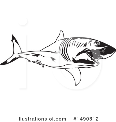 Royalty-Free (RF) Shark Clipart Illustration by dero - Stock Sample #1490812