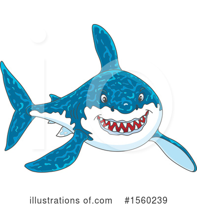 Royalty-Free (RF) Shark Clipart Illustration by Alex Bannykh - Stock Sample #1560239