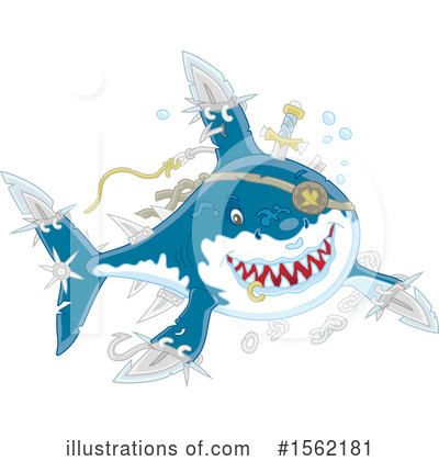 Royalty-Free (RF) Shark Clipart Illustration by Alex Bannykh - Stock Sample #1562181