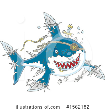 Shark Clipart #1562182 by Alex Bannykh