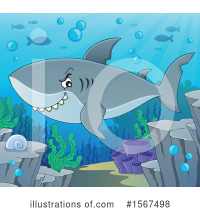 Royalty-Free (RF) Shark Clipart Illustration by visekart - Stock Sample #1567498