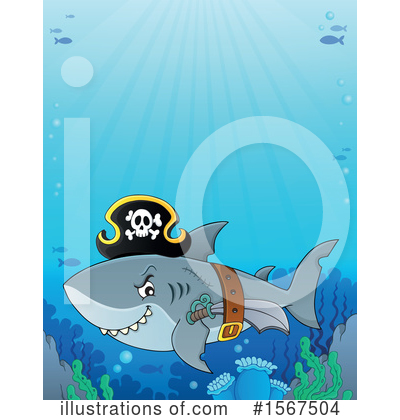 Royalty-Free (RF) Shark Clipart Illustration by visekart - Stock Sample #1567504