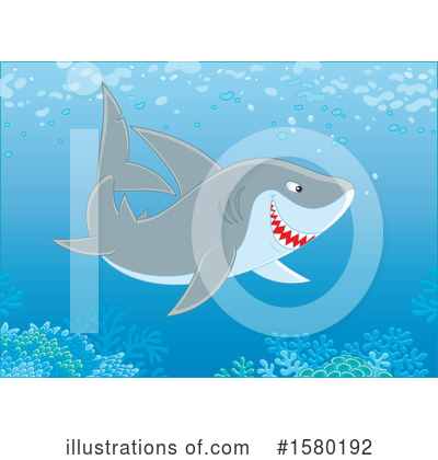 Royalty-Free (RF) Shark Clipart Illustration by Alex Bannykh - Stock Sample #1580192