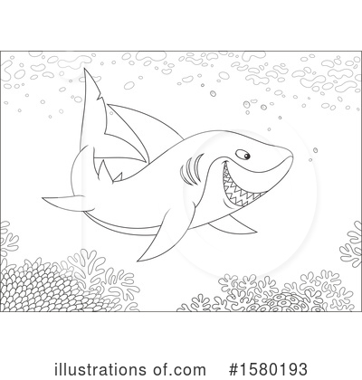 Royalty-Free (RF) Shark Clipart Illustration by Alex Bannykh - Stock Sample #1580193