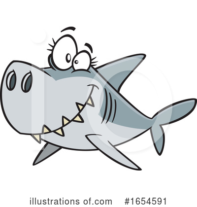 Royalty-Free (RF) Shark Clipart Illustration by toonaday - Stock Sample #1654591