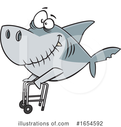 Royalty-Free (RF) Shark Clipart Illustration by toonaday - Stock Sample #1654592