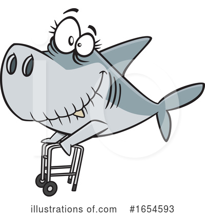 Royalty-Free (RF) Shark Clipart Illustration by toonaday - Stock Sample #1654593