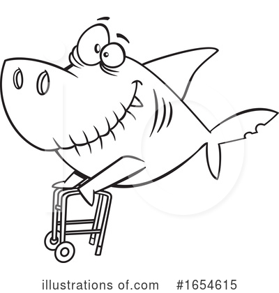 Royalty-Free (RF) Shark Clipart Illustration by toonaday - Stock Sample #1654615