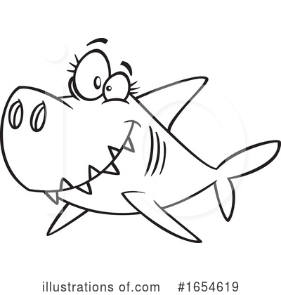 Royalty-Free (RF) Shark Clipart Illustration by toonaday - Stock Sample #1654619