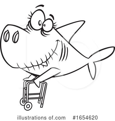 Royalty-Free (RF) Shark Clipart Illustration by toonaday - Stock Sample #1654620