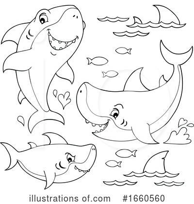 Royalty-Free (RF) Shark Clipart Illustration by visekart - Stock Sample #1660560